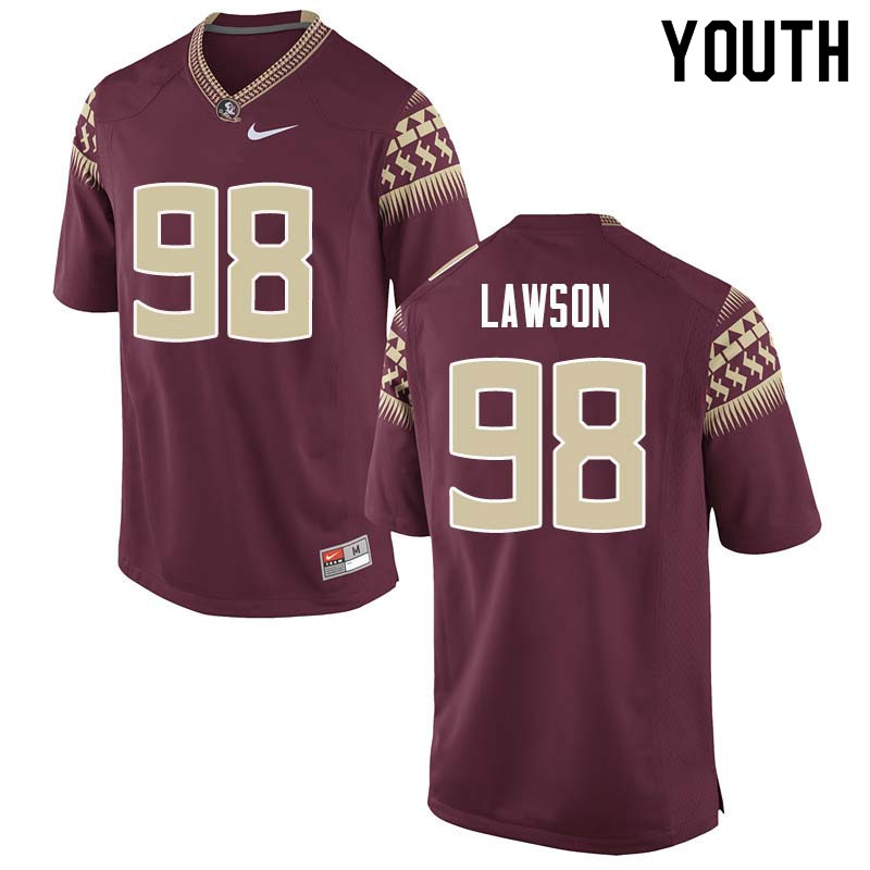 Youth #98 Tre Lawson Florida State Seminoles College Football Jerseys Sale-Garnet